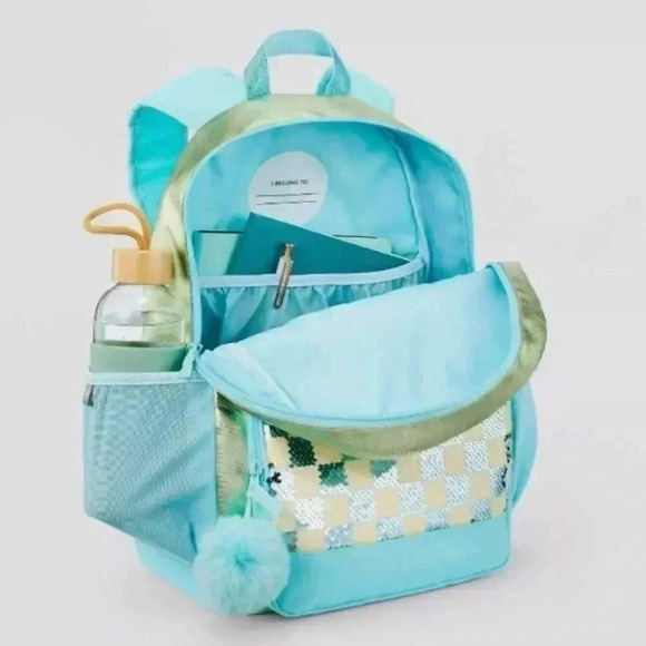 Cat & Jack Kids' 16.5" Backpack Sequin Checkered - - Picture 3 of 4